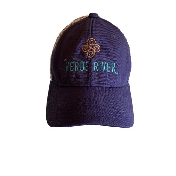 Verde River Navy Blue & White Mesh Trucker Hat Imperial Coolcore S/M - Picture 1 of 8